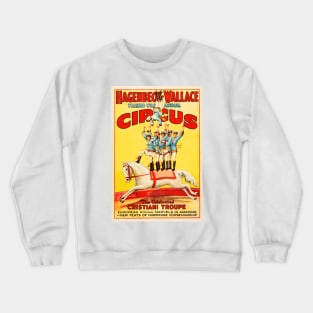 HAGENBECK WALLACE TRAVELLING CIRCUS Wild Animal Acrobatics Vintage Advert Crewneck Sweatshirt